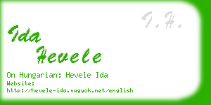 ida hevele business card